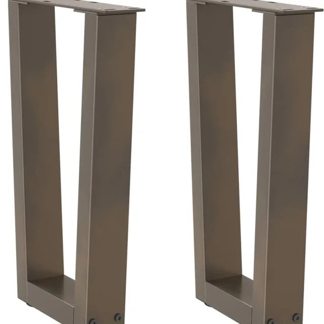 vidaXL Salontafelpoten - 2 - st - V-vormig - 28x(42-43,3) - cm - staal - naturel Natuurlijk staal