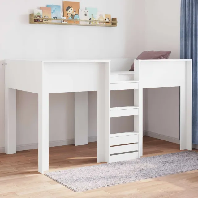 vidaXL Bunk Bed voor Kinderen Wit 80 x 200 cm Bewerkt hout