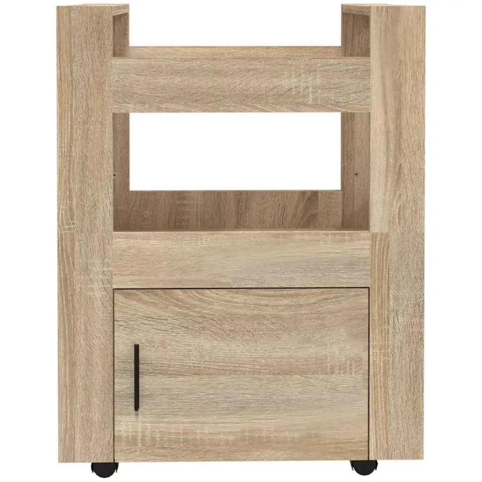vidaXL Keukentrolley 60x45x80 cm bewerkt hout sonoma eikenkleurig Bruin