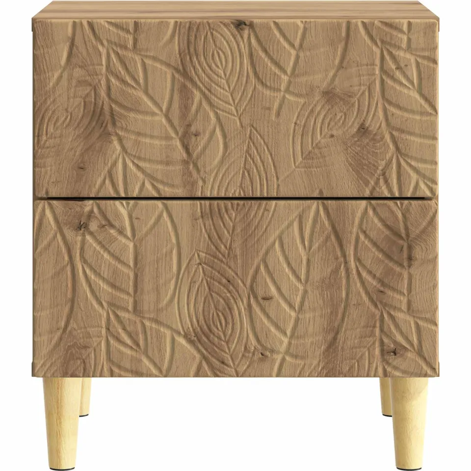 vidaXL Nachtkastje Artisanaal eiken 43 x 34,5 x 48 cm Bewerkt hout, foto 4