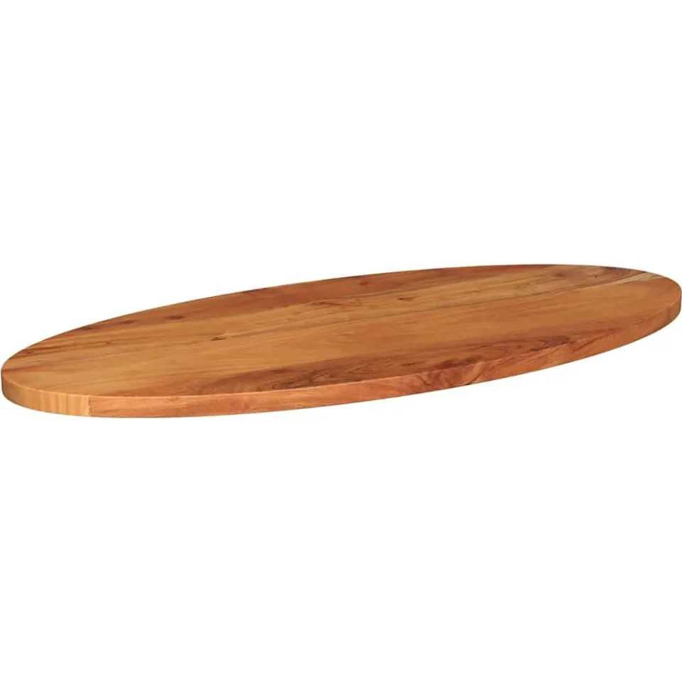 vidaXL Tafelblad ovaal 120x60x2,5 cm massief acaciahout bruin, foto 2