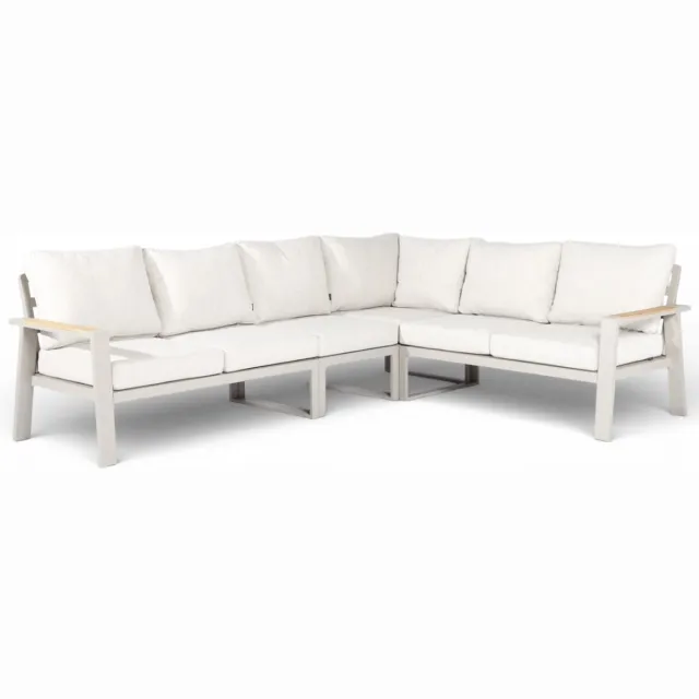 Belito Lotte Loungeset Hoekbank Nr. 2 | Taupe Aluminium | 288 x 220 cm | 6-persoons