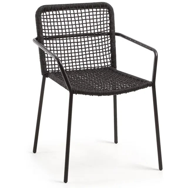 Kave Home tuinstoel Ellen donkergrijs