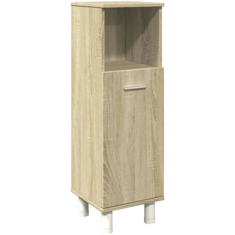 vidaXL Badkamerkast 30,5x30x95 cm bewerkt hout sonoma eikenkleurig Bruin