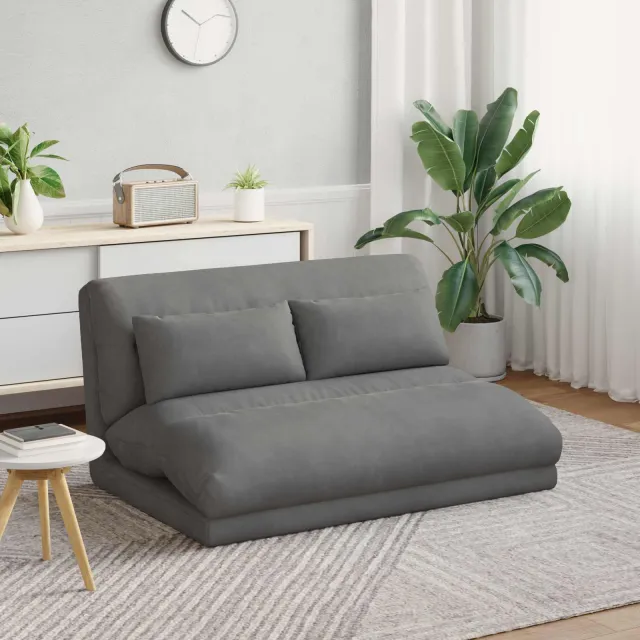 vidaXL Verstelbare vlo stoelen Donkergrijs Fluweel