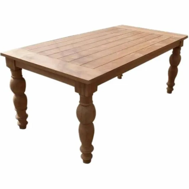 AVH-Collectie Amalia dining tuintafel 180x100xH77 cm teak Bruin / Terre