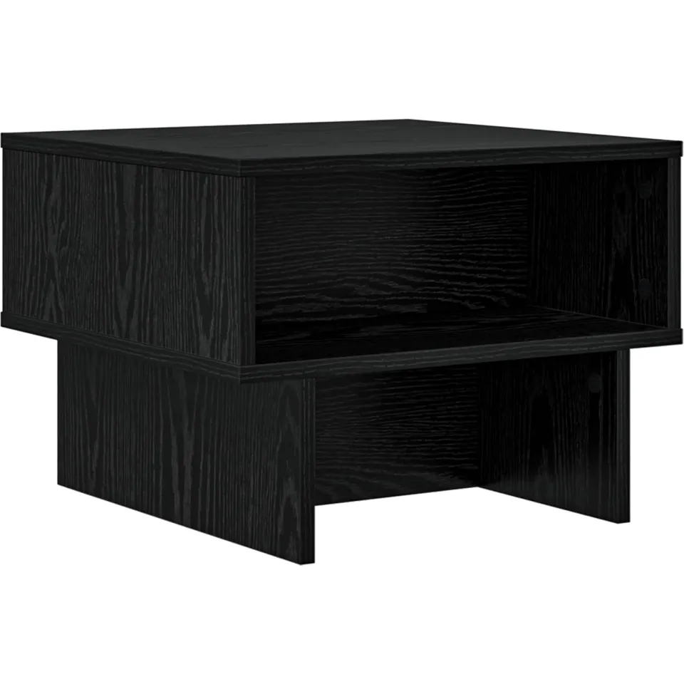 vidaXL Salontafel Zwart Eiken 48 x 46 x 35 cm Bewerkt hout, foto 4