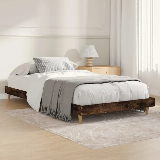 vidaXL Bedframe zonder matras hout gerookt eikenkleurig 90x190 cm