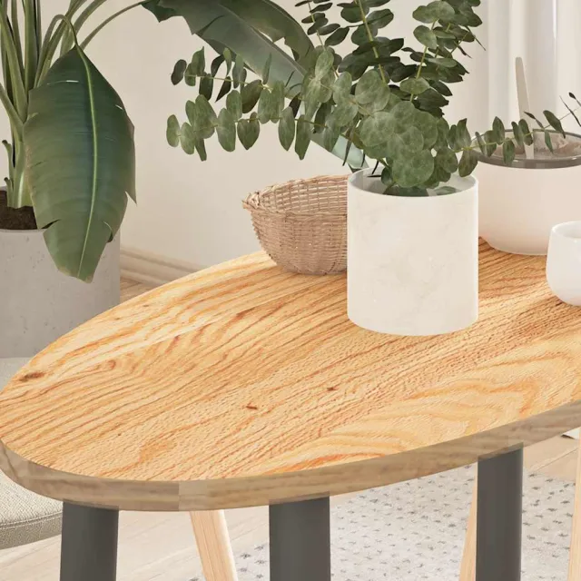 vidaXL Tafelblad 80x40x2 cm ovaal massief eikenhout Bruin