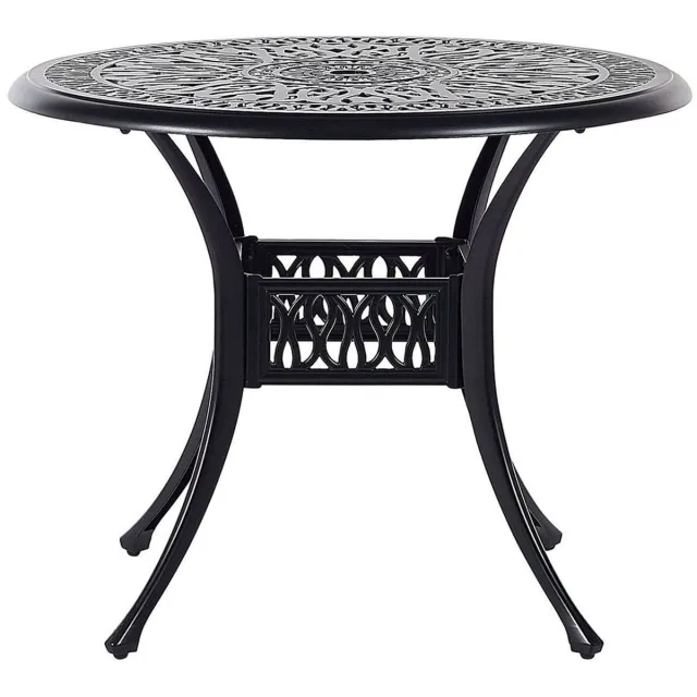Beliani ANCONA - Tuintafel - Zwart - 90 x 90 cm - Aluminium