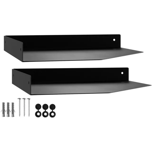Sotech 2 stuks Hoekwandplank HOVER-X 250x250x30mm zwart