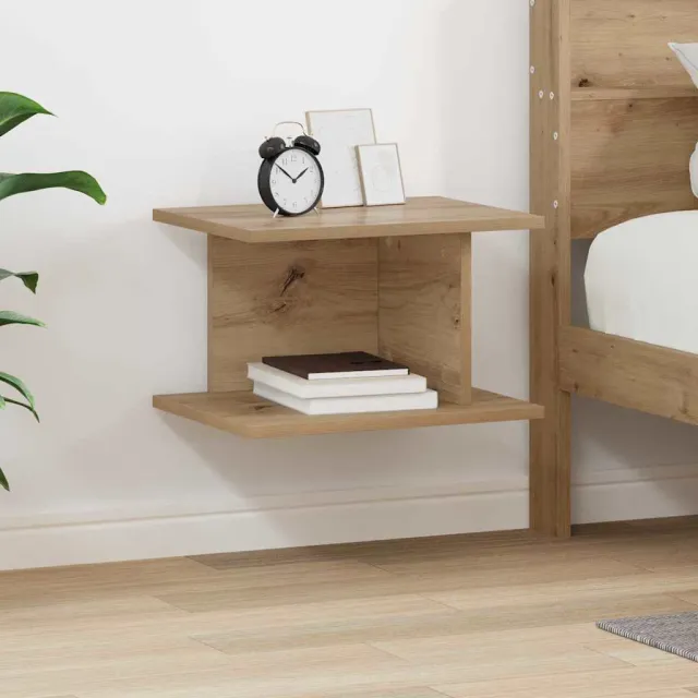 vidaXL Nachtkastje Artisan Eiken 40 x 30 x 25 cm Bewerkt hout Bruin