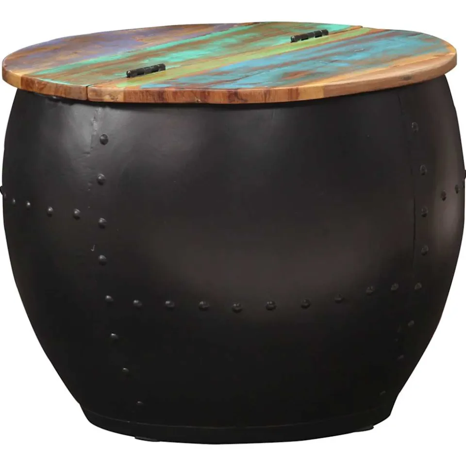 vidaXL Salontafel 53x43 cm massief gerecycled hout bruin, foto 3