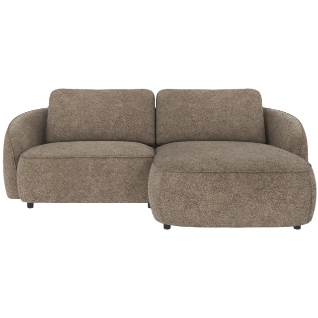 Rowico Home Norris gestoffeerde 3-zits hoekbank bruin - rechts - 226 cm