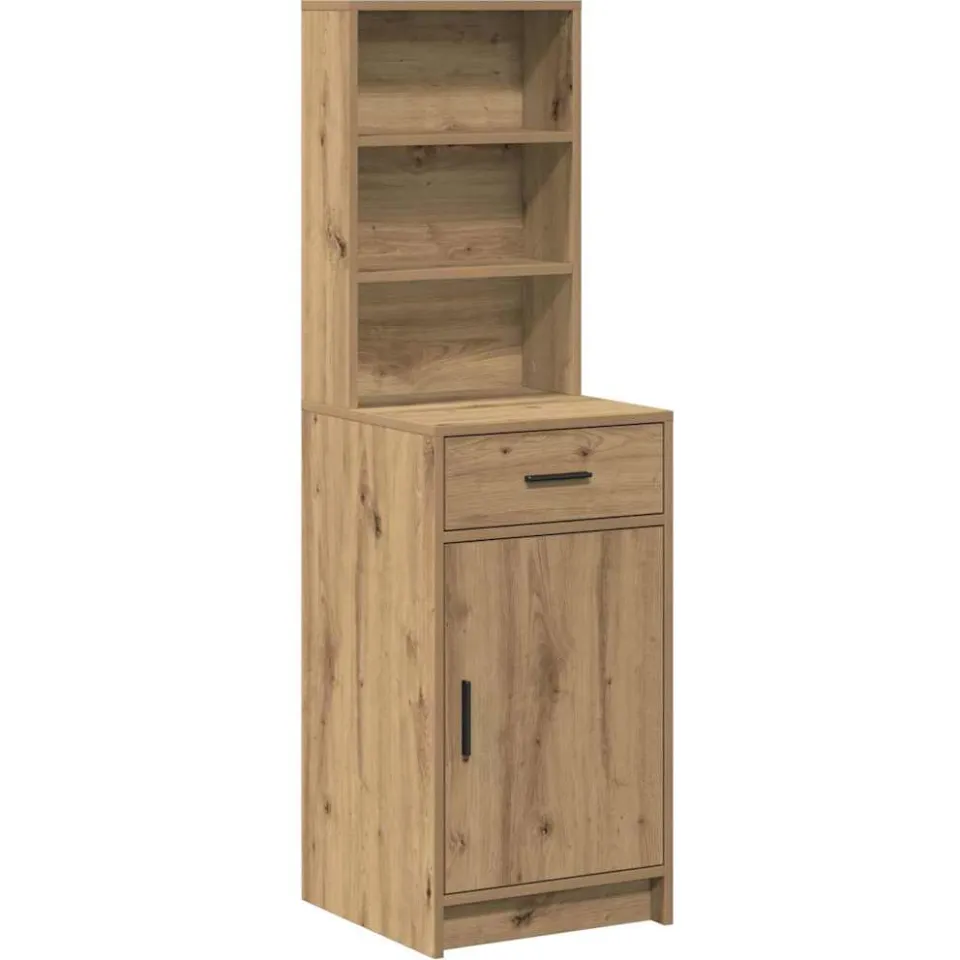 vidaXL Hoge kast Artisan Eiken 41 x 40 x 135 cm Bewerkt hout Bruin