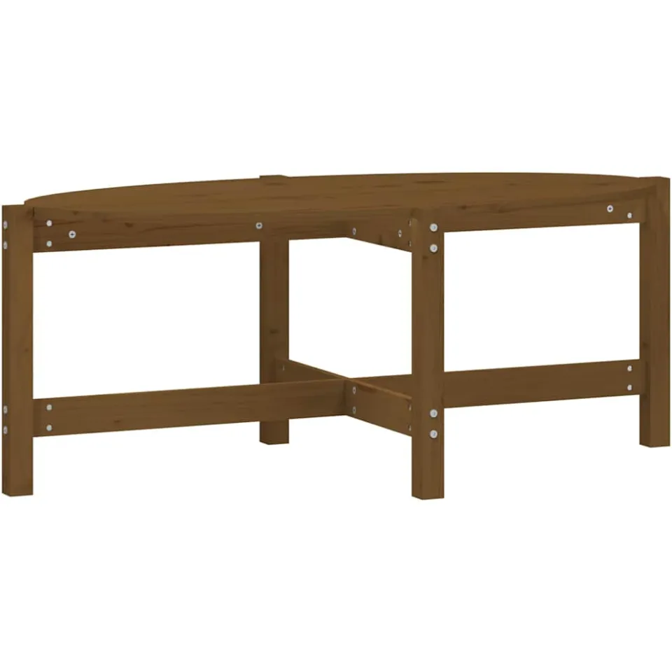 vidaXL Salontafel 118x63x45 cm massief grenenhout honingbruin bruin, foto 3