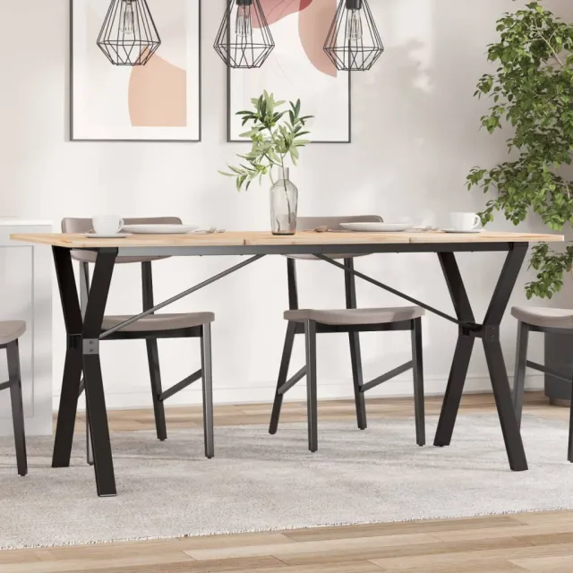 vidaXL Eettafelpoten Y-frame 140x60x73 cm staal Zwart