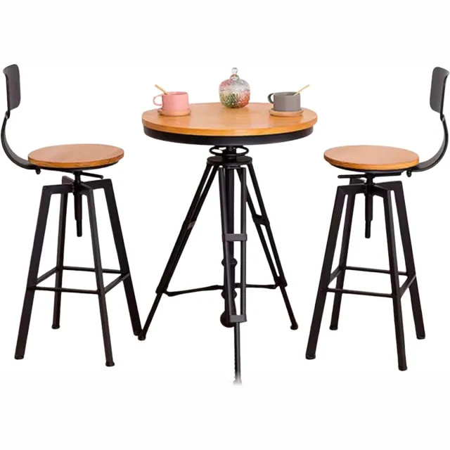 Mura Logistiek Mura Krukken - Barkruk - Eetkamerstoel - Barstoel - Barkrukken - Bartafel - Set Van 2 Stuks - In Hoogte Verstelbaar - Zwart