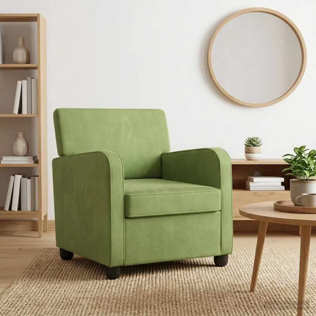 vidaXL Fauteuil Lichtgroen fluweel
