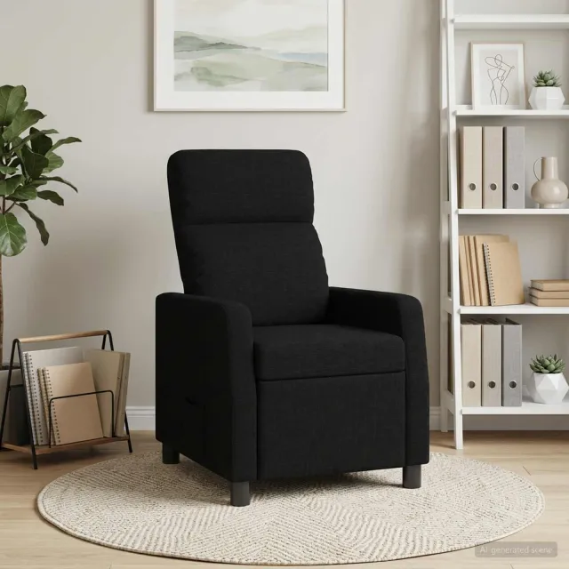 vidaXL Relaxfauteuil Zwart Stof
