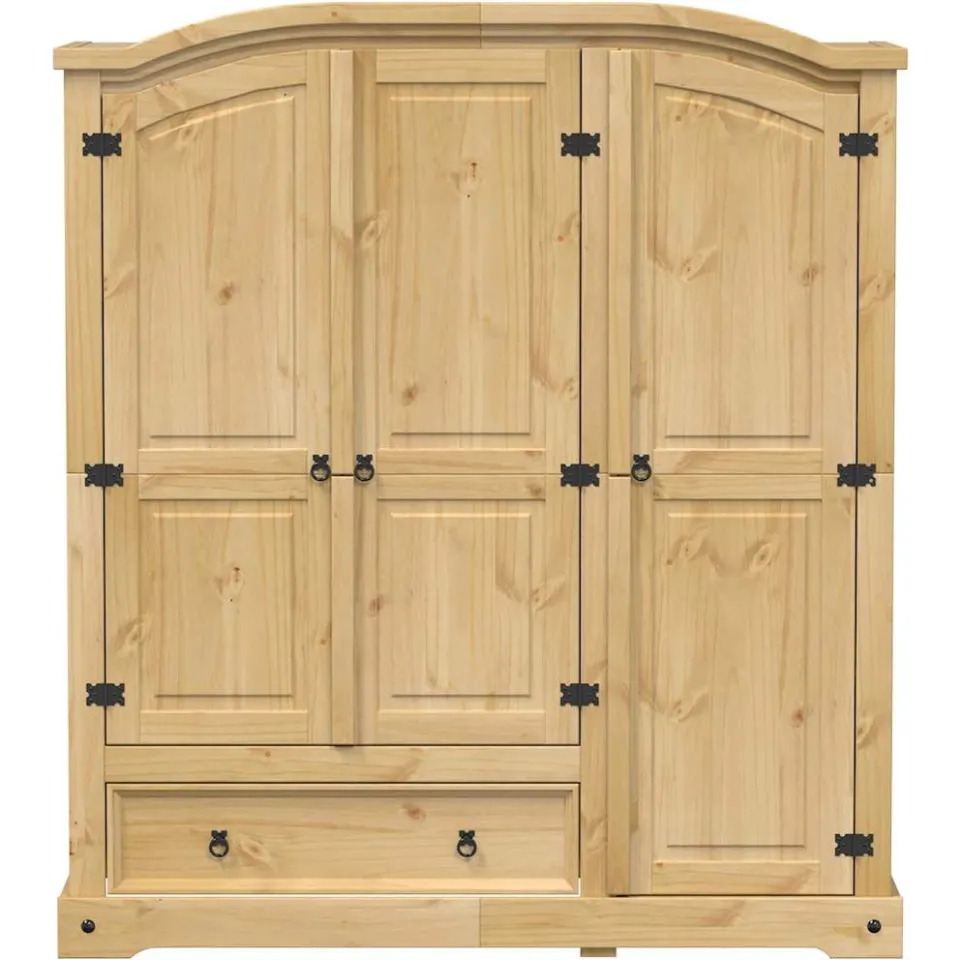 vidaXL Kledingkast Corona 151,5x52x170 cm massief grenenhout bruin, foto 4