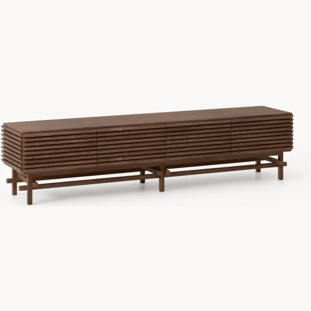 Westwing Collection Grote tv-meubel Pierce van eikenhout Bruin