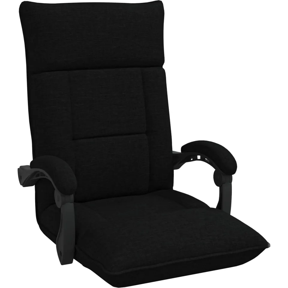 vidaXL Verstelbare vlo stoelen Zwart Stof