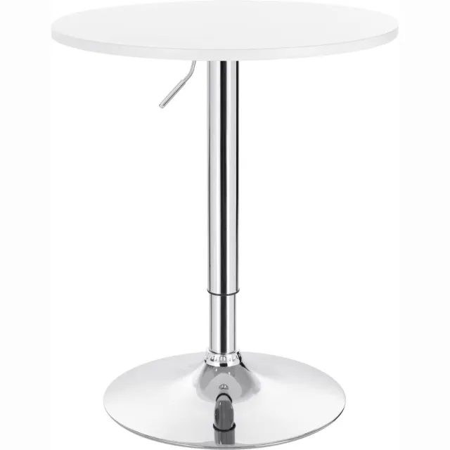 Bolt Edge Ronde Bartafel - Wit - Verstelbaar - Hout Metaal - 60x60x68-88cm