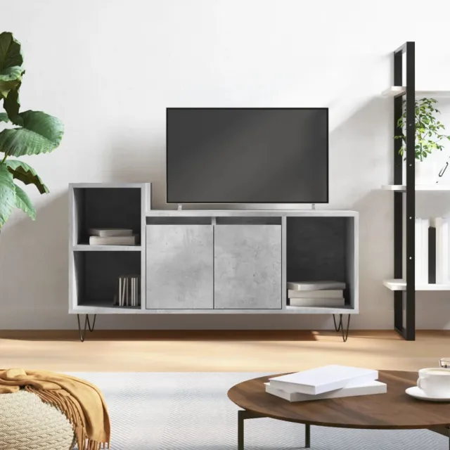 vidaXL Tv-meubel 100x35x55 cm bewerkt hout betongrijs grijs, foto 2