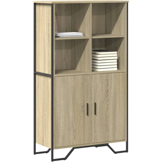 vidaXL Hoge kast 79,5x35,5x137,5 cm bewerkt hout sonoma eikenkleurig Bruin