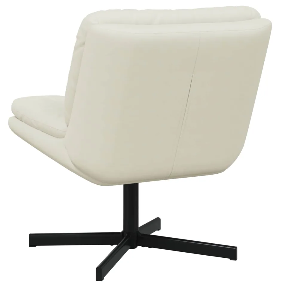 vidaXL Draaibare Relaxstoel Crème 63 x 75 x 76 cm Fluweel, foto 4