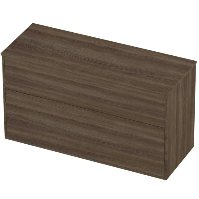 Proline Deck Badmeubelset Voor Grepen Asymmetrisch Kader 2 Laden 120x46x67 cm Vital Oak Eiken