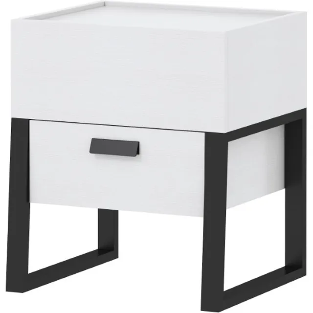 Born Lucky ® Nachtkastje Steel Wit