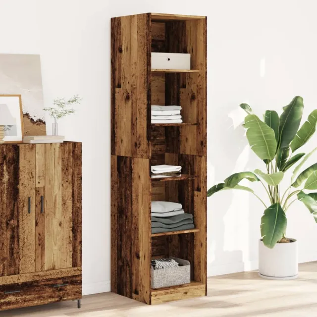 vidaXL Kledingkast 50x50x200 cm bewerkt hout oud hout bruin, foto 2