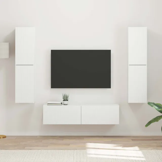 vidaXL Tv-meubelset 6 st 31 x 30 x 60 cm Wit