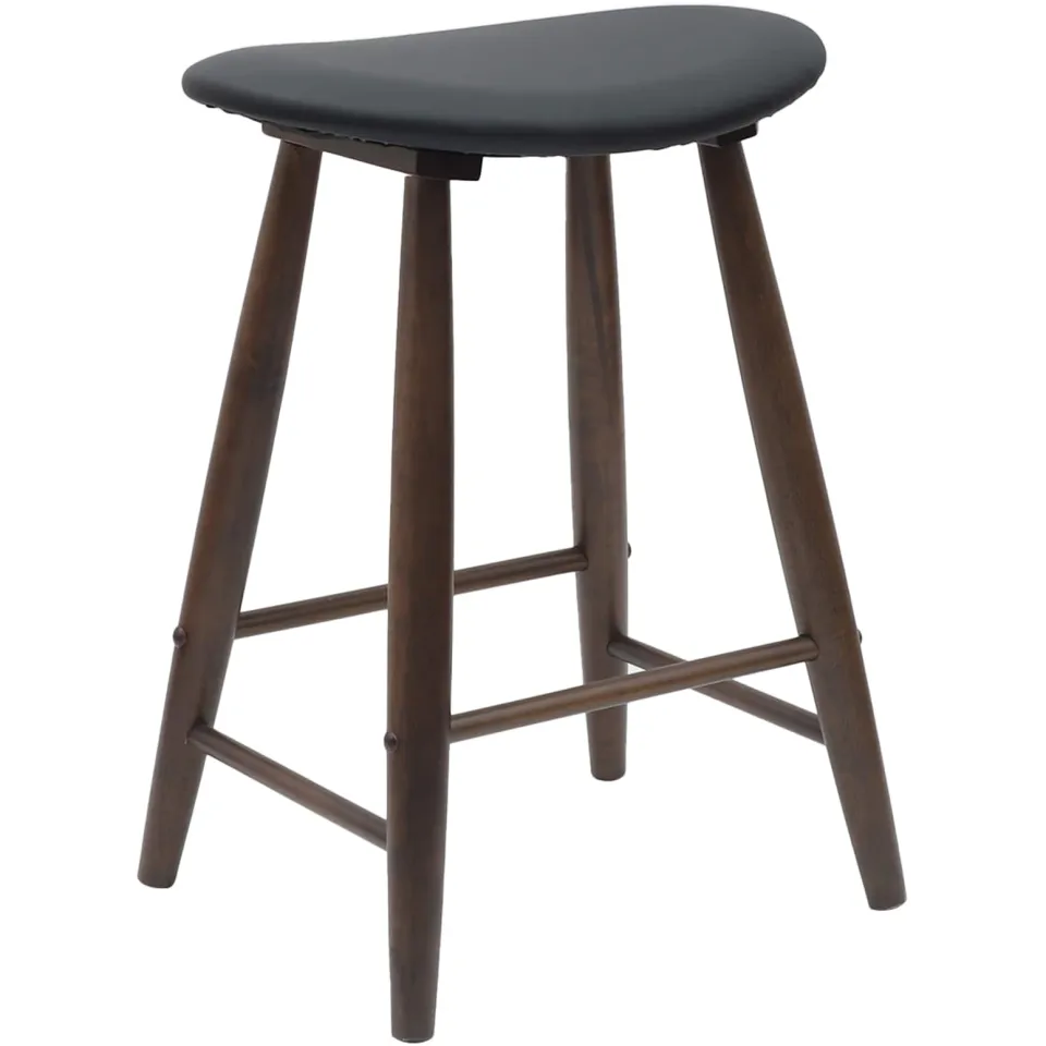 vidaXL Eettafelstoelen 2 st Massief Rubberhout Licht Bruin, foto 4