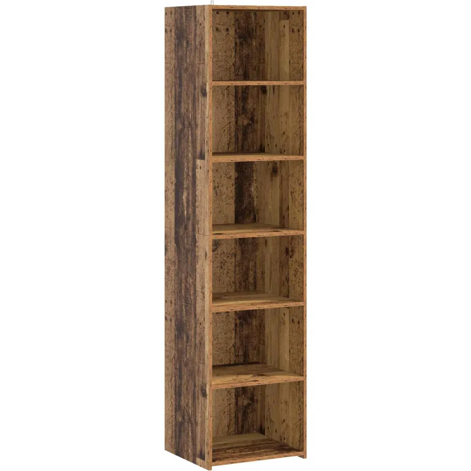 vidaXL Dressoir Oud hout 45 x 41 x 185 cm Bewerkt hout bruin, foto 3