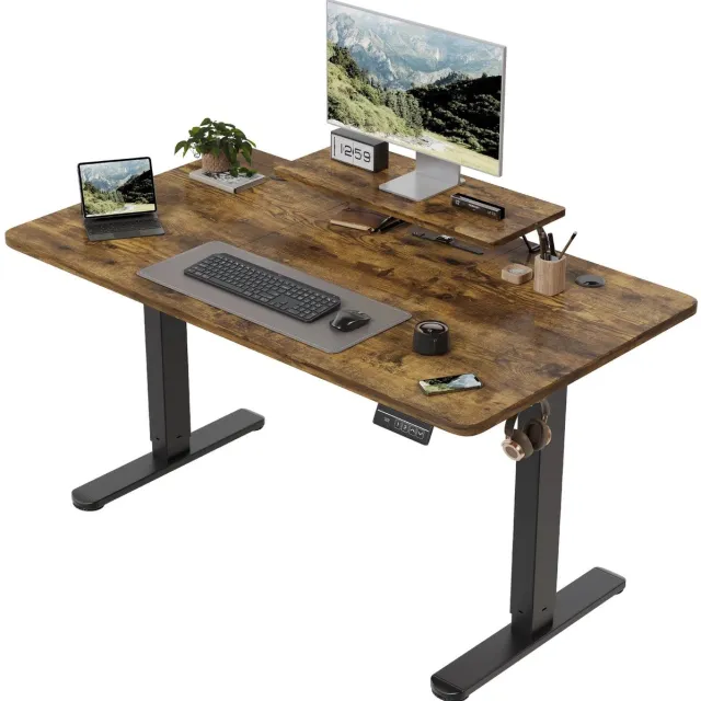 M Goods M-Goods - Elektrisch Sta Bureau - Zit Sta Bureau - Standing Desk - Verstelbaar Bureau - 160 x 80 cm bruin