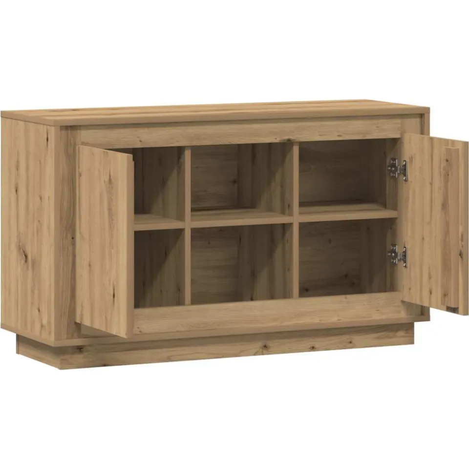 vidaXL Dressoir 102x35x60 cm bewerkt hout artisanaal eikenkleurig Bruin