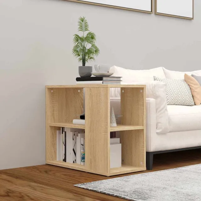 vidaXL Bijzetkast 60x30x50 cm bewerkt hout sonoma eikenkleurig, foto 2