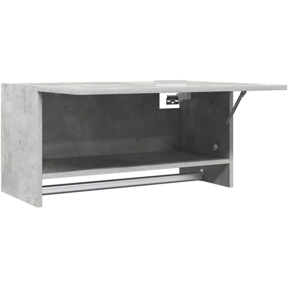 vidaXL Kledingkast 70x32,5x35 cm bewerkt hout betongrijs grijs, foto 4