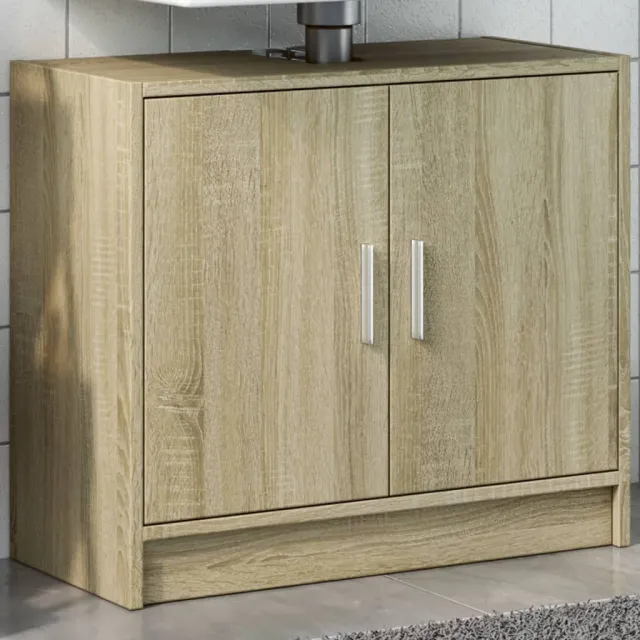 vidaXL Wastafelkast 63x29x55 cm bewerkt hout sonoma eikenkleurig, foto 2