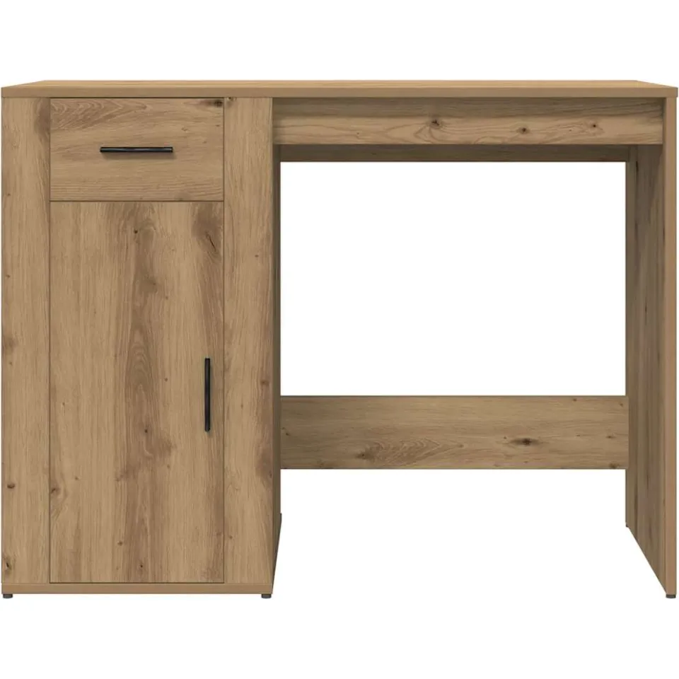 vidaXL Bureau 100x49x75 cm bewerkt hout artisanaal eikenkleur, foto 4