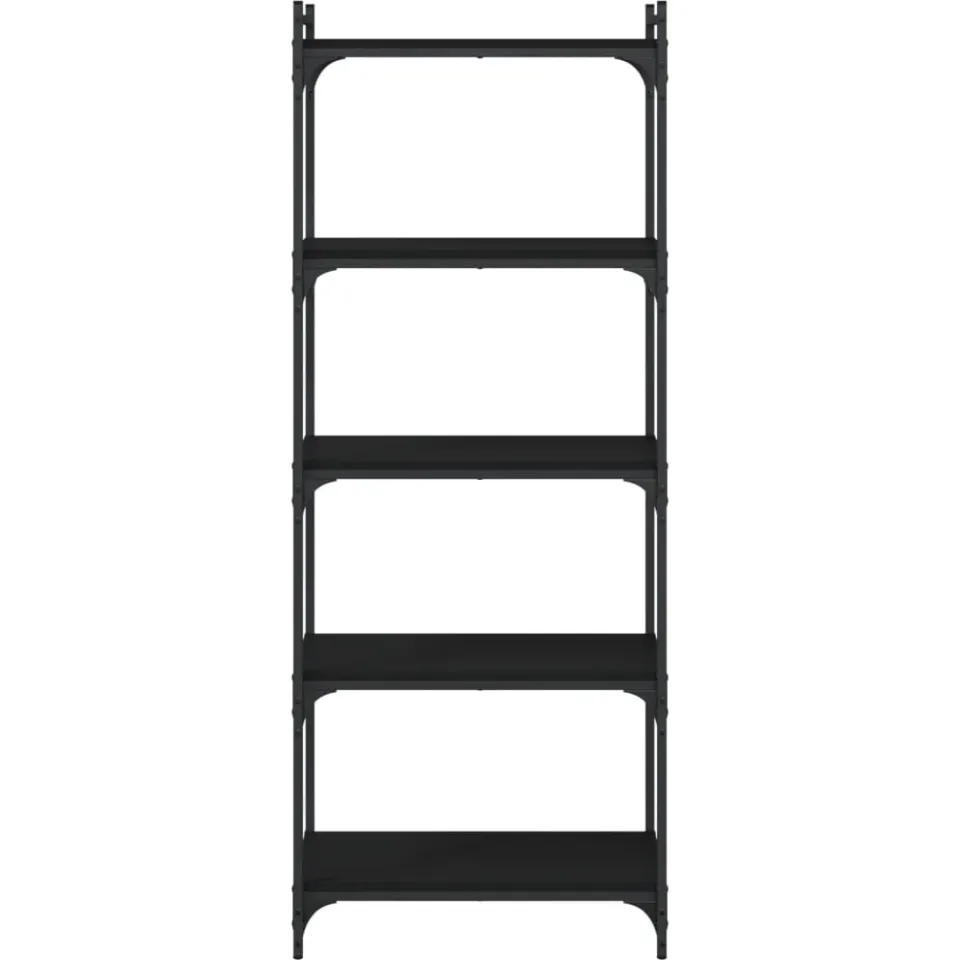 vidaXL Boekenkast 5-laags 60x30x154 cm bewerkt hout zwart