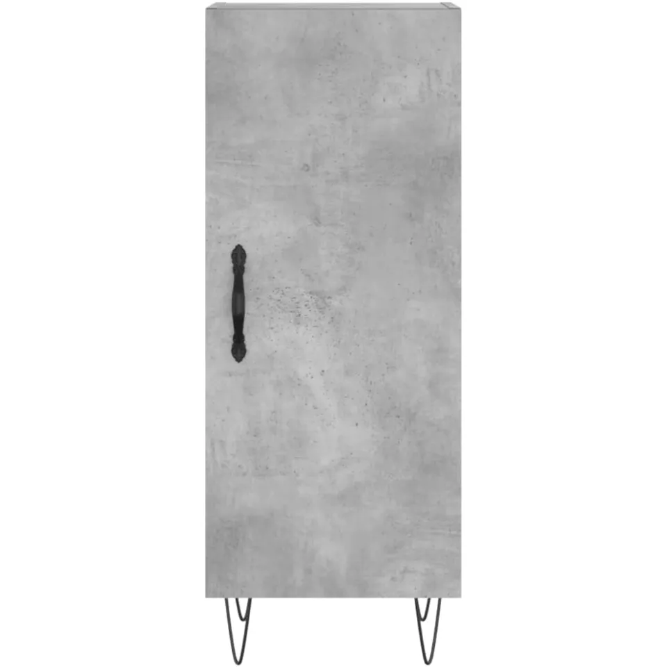 vidaXL Dressoir 34,5x34x90 cm bewerkt hout betongrijs grijs