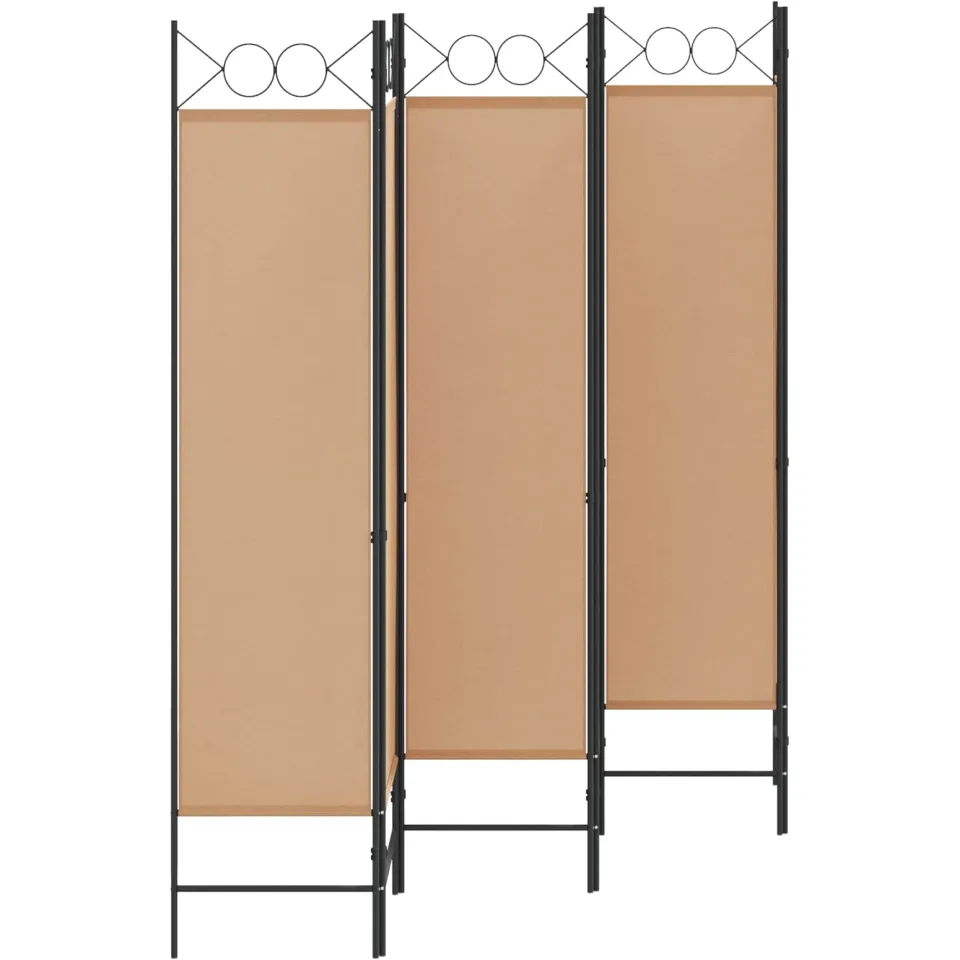 vidaXL 6-Panelen Kamerscherm Beige 240 x 180 cm Stof