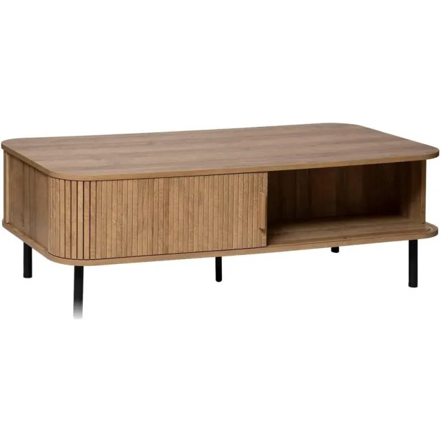 Atmosphera Créateur d'intérieur® Salontafel met 2 schuifdeuren in eikenlook COLVA naturel / beige
