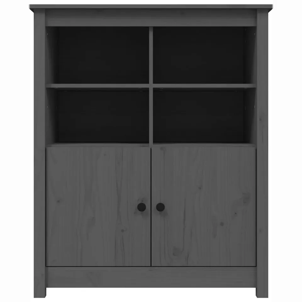 vidaXL Dressoir 83x41,5x100 cm massief grenenhout grijs, foto 3