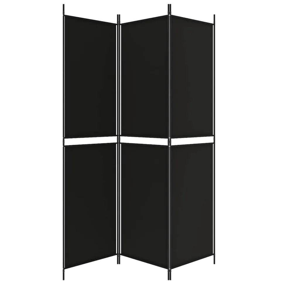 vidaXL Kamerscherm met 3 panelen 150x200 cm stof zwart, foto 4
