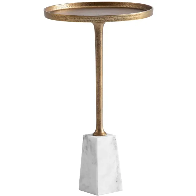 Sky Style Alice Ronde Bijzettafel Goud / Marmer